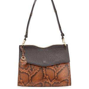 NWT Rebecca Minkoff snake leather shoulder bag